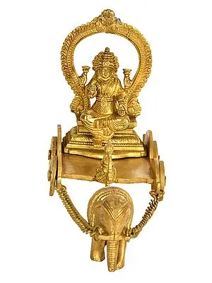 Goddess Lakshmi Riding on Elephant Chariot