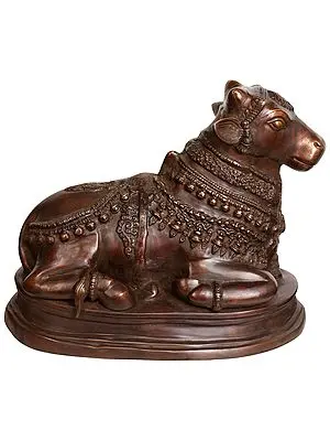 17" Nandi - Vahana of Shiva In Brass | Handmade | Made In India