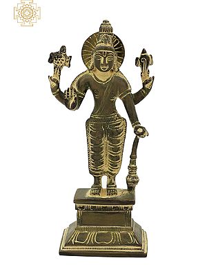 7" Lord Vishnu | Handmade | Brass | Made In India