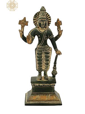 7" Lord Vishnu | Handmade | Brass | Made In India