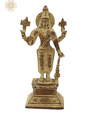 7" Lord Vishnu | Handmade | Brass | Made In India
