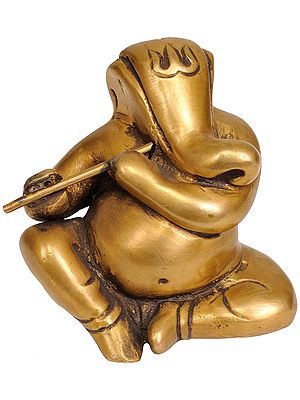 Modern Ganesha Playing on Flute