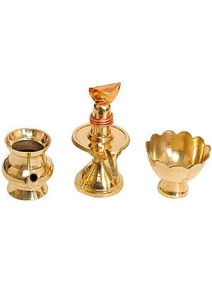 3" Complete Assembly for Abhisheka of Shiva Linga In Brass | Handmade | Made In India