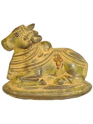 7" Nandi - The Mount of Lord Shiva (Gatekeeper of Shiva and Parvati) In Brass | Handmade | Made In India