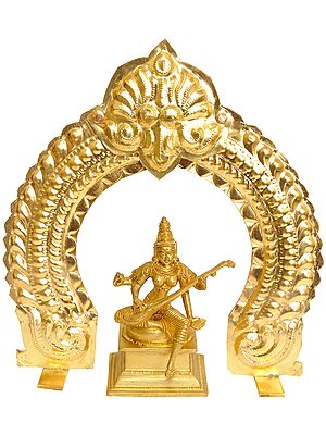 Goddess Saraswati with Arch (Thiruvatchi)