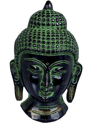 5" Lord Buddha Wall Hanging Mask In Brass | Handmade | Made In India