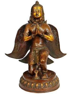 13" Nepalese Form of Garuda In Brass | Handmade | Made In India