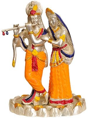 10" Radha Krishna In Brass | Handmade | Made In India