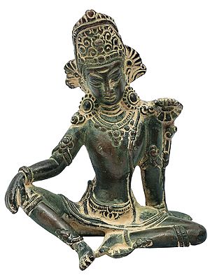 4" Bhagawan Indra Brass Sculpture | Handmade | Made in India