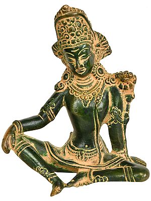 4" Bhagawan Indra Brass Sculpture | Handmade | Made in India