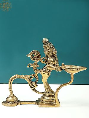 4" Garuda Lamp in Brass | Handmade | Made in India