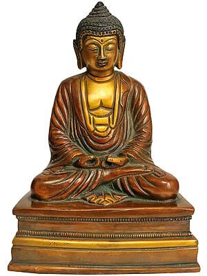 8" Lord Buddha in Meditation In Brass | Handmade | Made In India