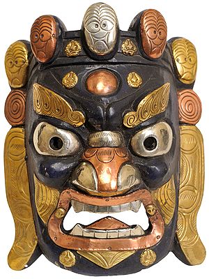 Tibetan Buddhist Mahakala Wall Hanging Mask