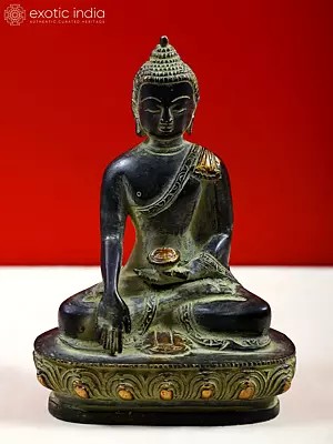 5" Brass Buddha in Bhumisparsha Mudra | Handmade | Made in India