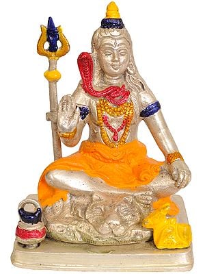 4" Lord Shiva with Trishul in Brass | Handmade | Made in India