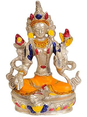 5"  Green Tara (Tibetan Buddhist Deity) In Brass | Handmade | Made In India