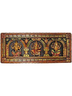 Triple Ganesha Panel