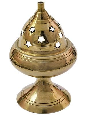 4" Amar Jyot with Lid (with Stand) In Brass | Handmade | Made In India