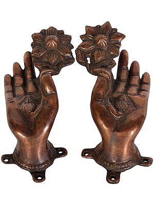 Blessing Lotus Hands of Buddha Door Knob