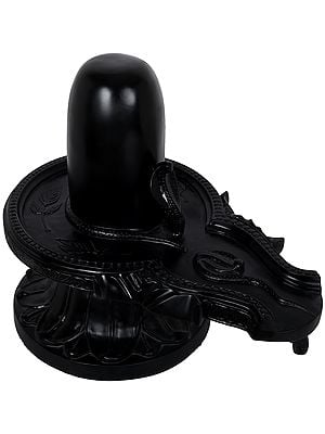 20" Super Large Shiva Linga In Black Marble | Handmade | Made In India