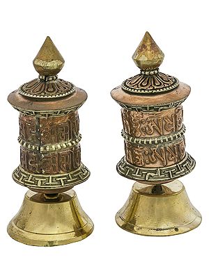 Pair of Prayer Wheel (Tibetan Buddhist)