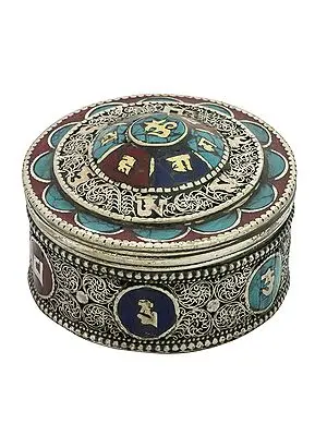 Filigree Ritual Box with Syllable Mantra