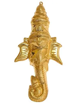 12" Lord Ganesha Wall Hanging Mask | Handmade | Made In South India