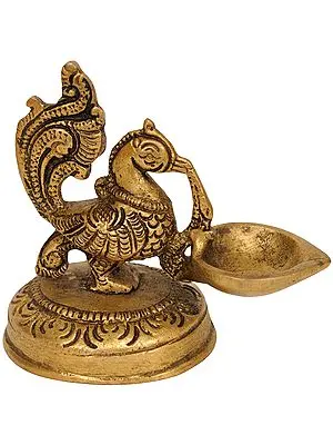 Small Peacock Diya