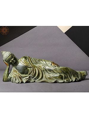 11" Relaxing Buddha In Brass | Handmade | Made In India