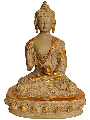 9" Lord Buddha in Preaching Mudra In Brass | Handmade | Made In India