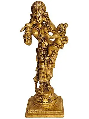 5" Gracious Mata Yashoda Brass Idol | Handmade | Made in India