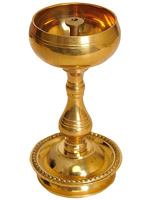 4" Wick Lamp in Brass | Handmade | Made In India