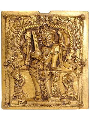 Virabhadra - Shiva's Most Trusted Guard (Wall Hanging Plate)