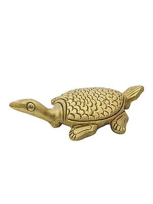 1" Vastu Tortoise (Small Statue) In Brass | Handmade | Made In India