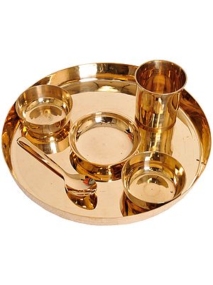 Bronze Thali for Eating Food (According to the Shastras, One Should Eat in a Bronze Thali)