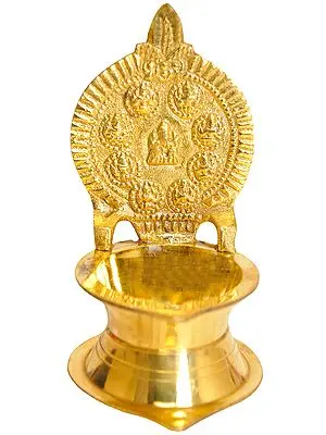 3" Nine Ganeshas Diya In Brass | Handmade | Made In India