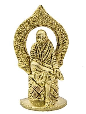 3" Shirdi Sai Baba Brass Sculpture | Handmade | Made in India