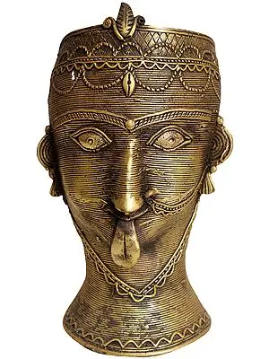 Goddess Kali Head (Tribal Statue from Bastar)