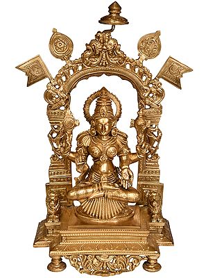 Goddess Lakshmi Holding the Vaishnava Symbols