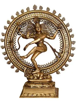 32" Large Size Nataraja In Brass | Handmade | Made In India