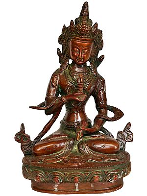 8" Vajrasattva (Tibetan Buddhist Deity) In Brass | Handmade | Made In India
