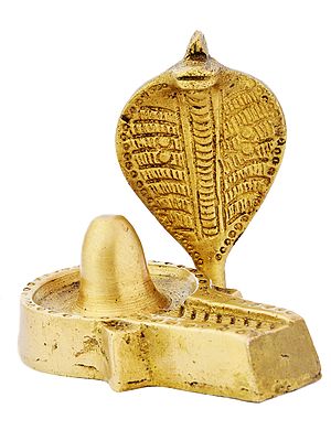 Shiva Linga with Shiva’s Snakes Crowning It