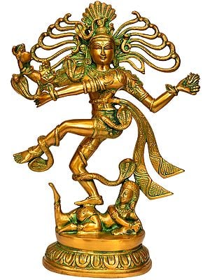 15" Lord Shiva as Nataraja In Brass | Handmade | Made In India