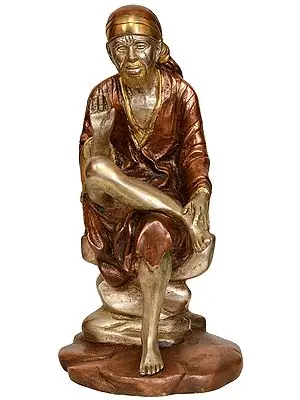 9" Shirdi Sai Baba In Brass | Handmade | Made In India