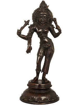 11" Ardhanarishvara (Shiva Shakti) In Brass | Handmade | Made In India
