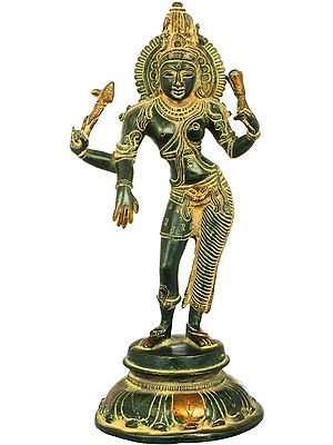 11" Ardhanarishvara (Shiva Shakti) In Brass | Handmade | Made In India