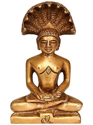 4" Jain Tirthankara Parshvanatha Brass Statue | Handmade | Made in India