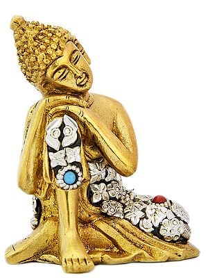 3" Thinking Buddha -Tibetan Buddhist Deity In Brass | Handmade | Made In India