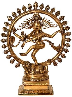 25" Large Size Lord Shiva as Nataraja In Brass | Handmade | Made In India
