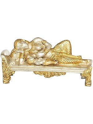 4" Sleeping Baby Krishna with Mother Yashoda In Brass | Handmade | Made In India